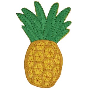 Pineapple Applique Patch - Tropical Fruit Food Chef Badge 2.5&quot; (Iron on)