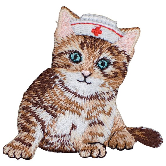 Buy Kitty Cat Nurse Applique Patch Hospital Care Kitten Badge