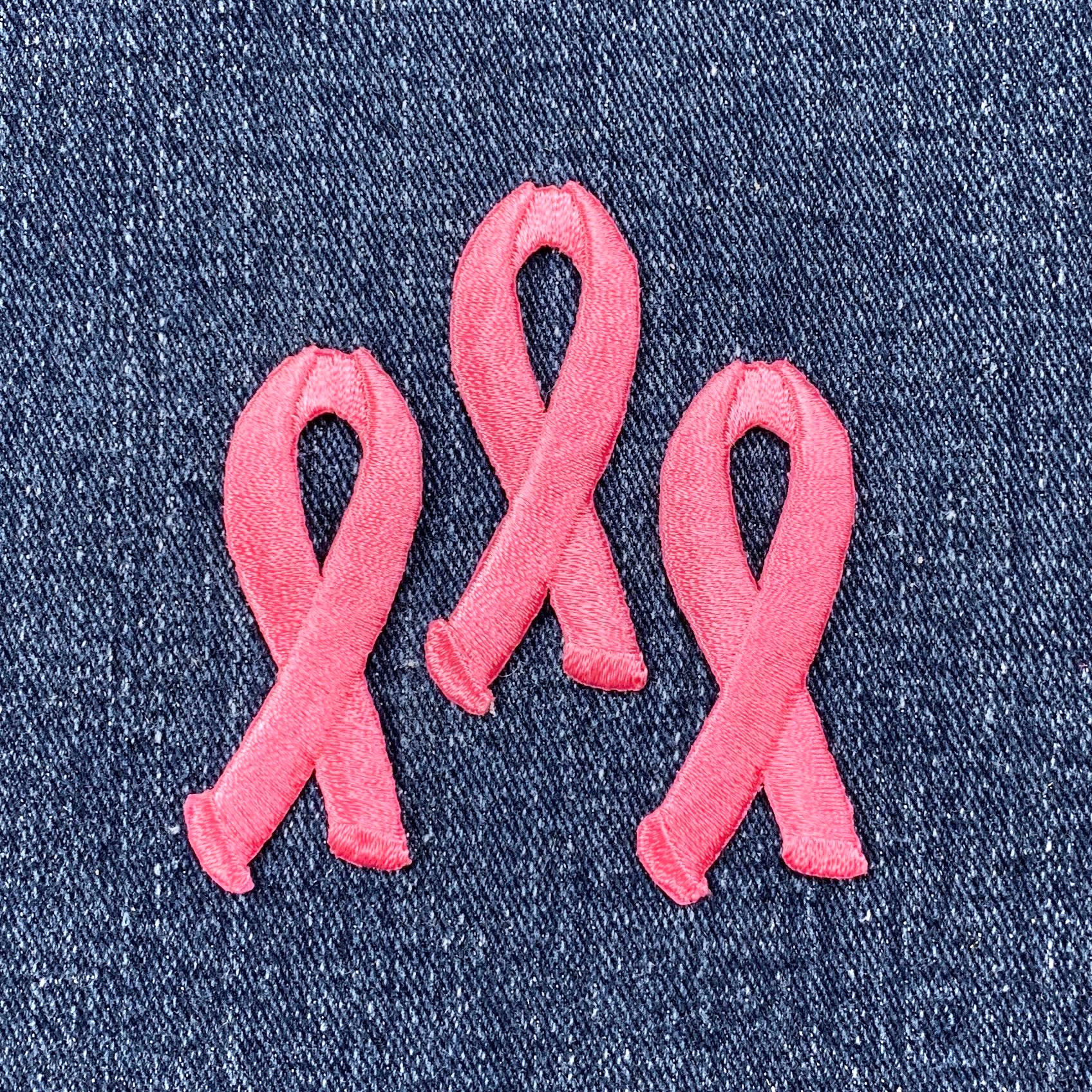 30x Rosa Brustkrebs-Bewusstseins-Aufnäher – Mit Strass-Rose, Zum Annähen Auf Kleidung & Accessoires