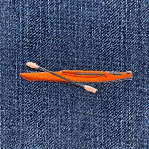 Kayak Applique Patch - Embroidered Paddling Recreation Adventure Badge 2-3/4" (Iron On)