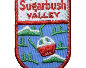 1970'S Sugarbush Valley Warren Vermont 3.75 " Skifahren Vintage Souvenir Patch 