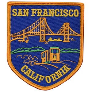 Large San Francisco Patch - Golden Gate Bridge California Cable Car SF Badge 3.5&quot; (Iron on)