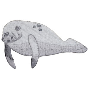 Manatee Applique Patch - Sea Cow Badge 2.75&quot; (Iron on)