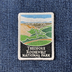 Theodore Roosevelt National Park Patch gestickt North Dakota Wandern Souvenir Reise Geschenk Abzeichen