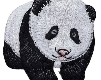 Panda Applique Patch - Ours Panda Géant, Sichuan, Chine 1.75" (Fer sur)