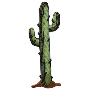 Saguaro Kaktus Applikation Patch - Gesticktes Western Wüsten Abzeichen 10,5 cm (Iron On)