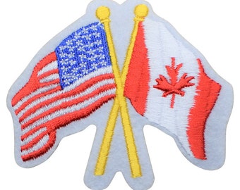SCOTLAND & CANADA FRIENDSHIP FLAGS CREST FLAG WORLD EMBROIDERED PATCH BADGE SCOTLAND & CANADA FRIENDSHIP FLAGS CREST FLAG WORLD EMBROIDERED PATCH BADGE