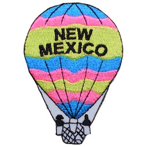 New Mexico Applique Patch - Hot Air Balloon, NM Badge 3-1/8&quot; (Iron on)