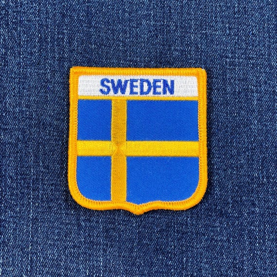 Schweden-Flaggen-Aufnäher – Bestickter Patch Zum Aufbügeln Oder Annähen, 6,4 X 7,5 Cm