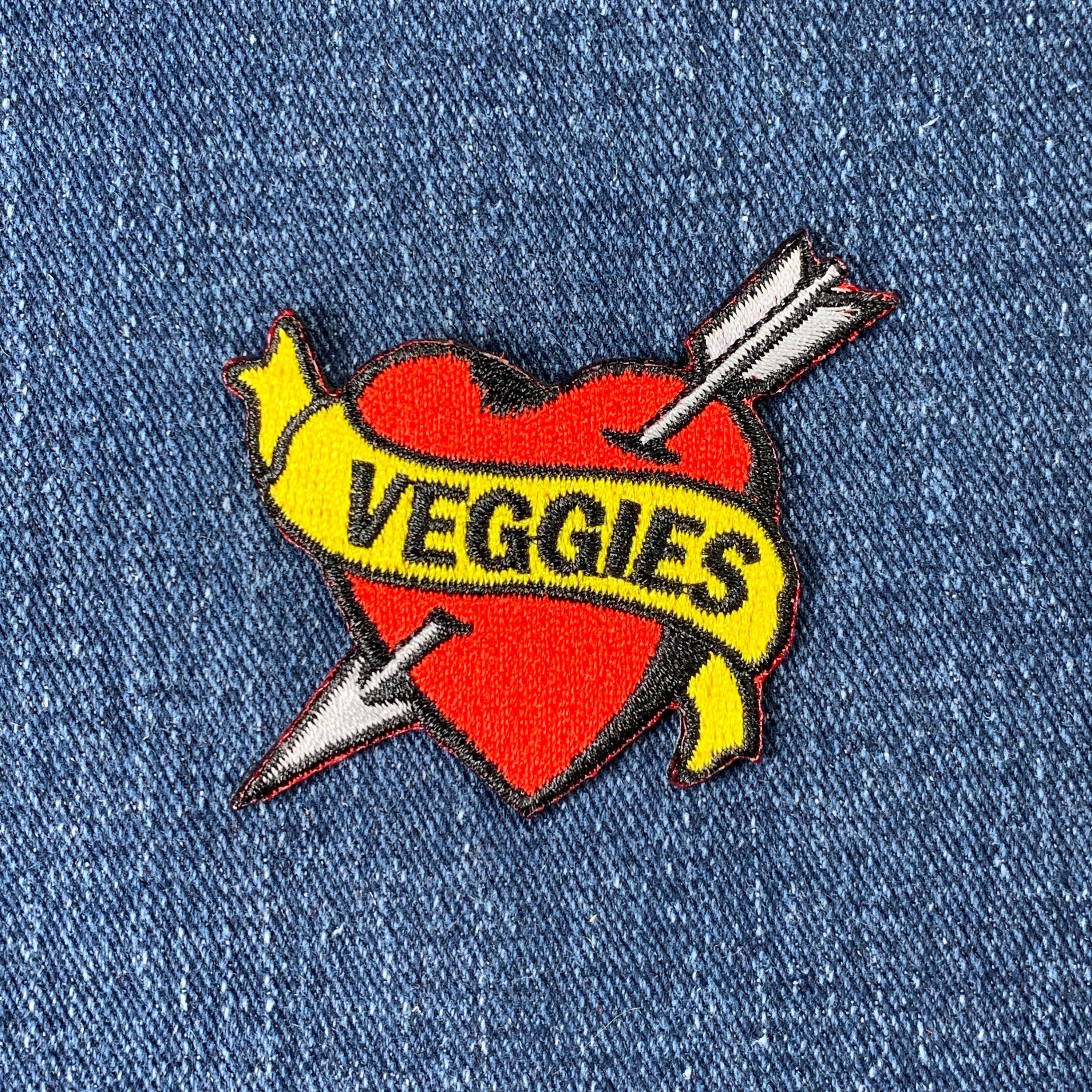 Veggies Patch - Embroidered Heart & Vegetables Badge 2.25" (iron On) - Etsy