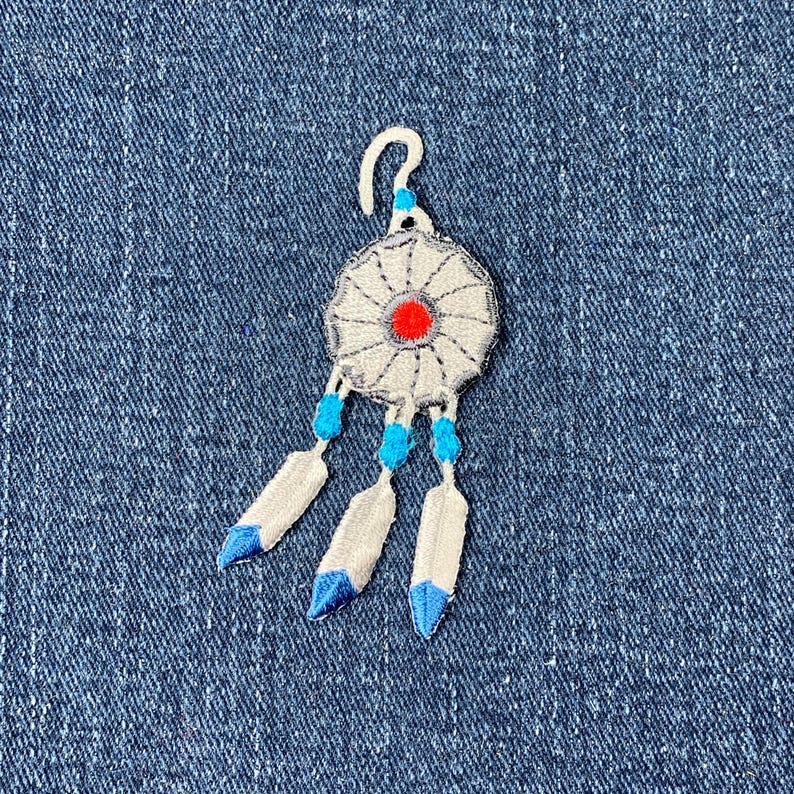 Dream Catcher Applique Patch - Embroidered Native American Indian Feathers Badge 2.75" (Iron On) image 2
