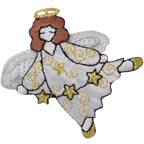 Angel Applique Patch - Halo, String of Stars 2.5" (Iron on)