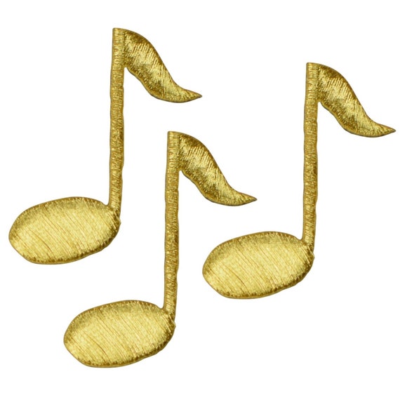 G Notenschlüssel Aufnäher - Goldene Musiknote