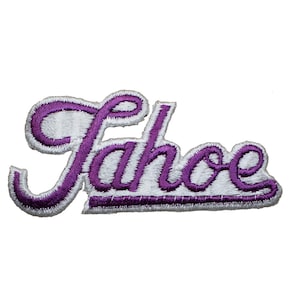 Vintage Lake Tahoe Patch - Purple, White, California, Nevada 3-7/8&quot; (Sew on)