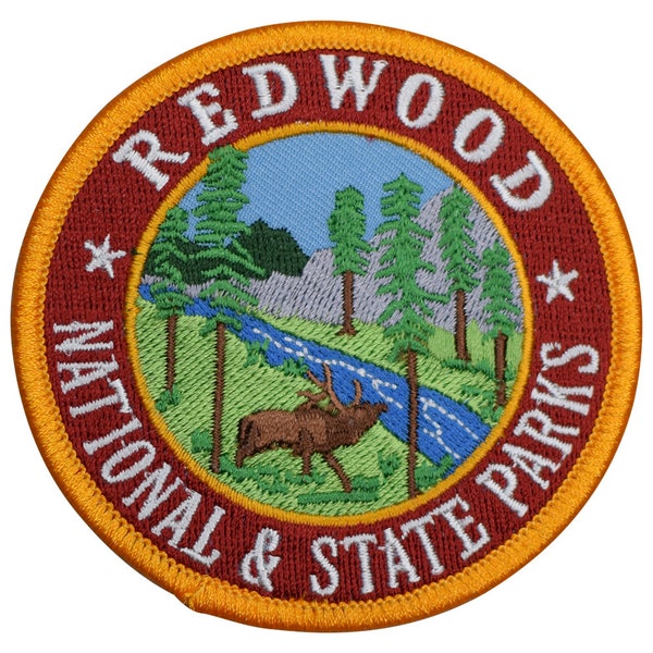 California Redwoods Patch - Redwood National & State Parks Badge 2,75" (opstrijkbare)