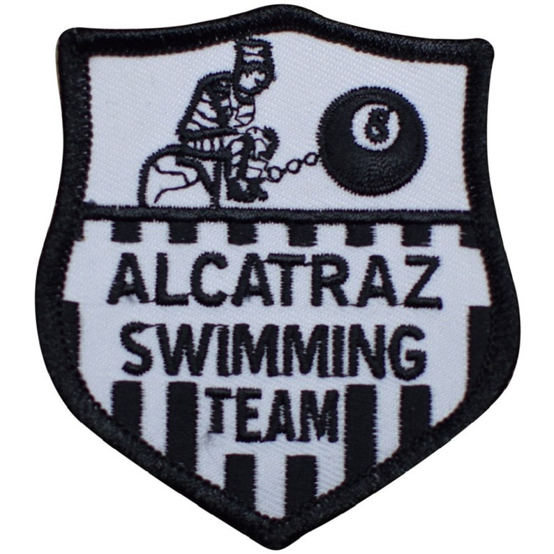 Alcatraz Patch Swimming Team, 8 Ball, San Francisco, California 3 Iron on image 1