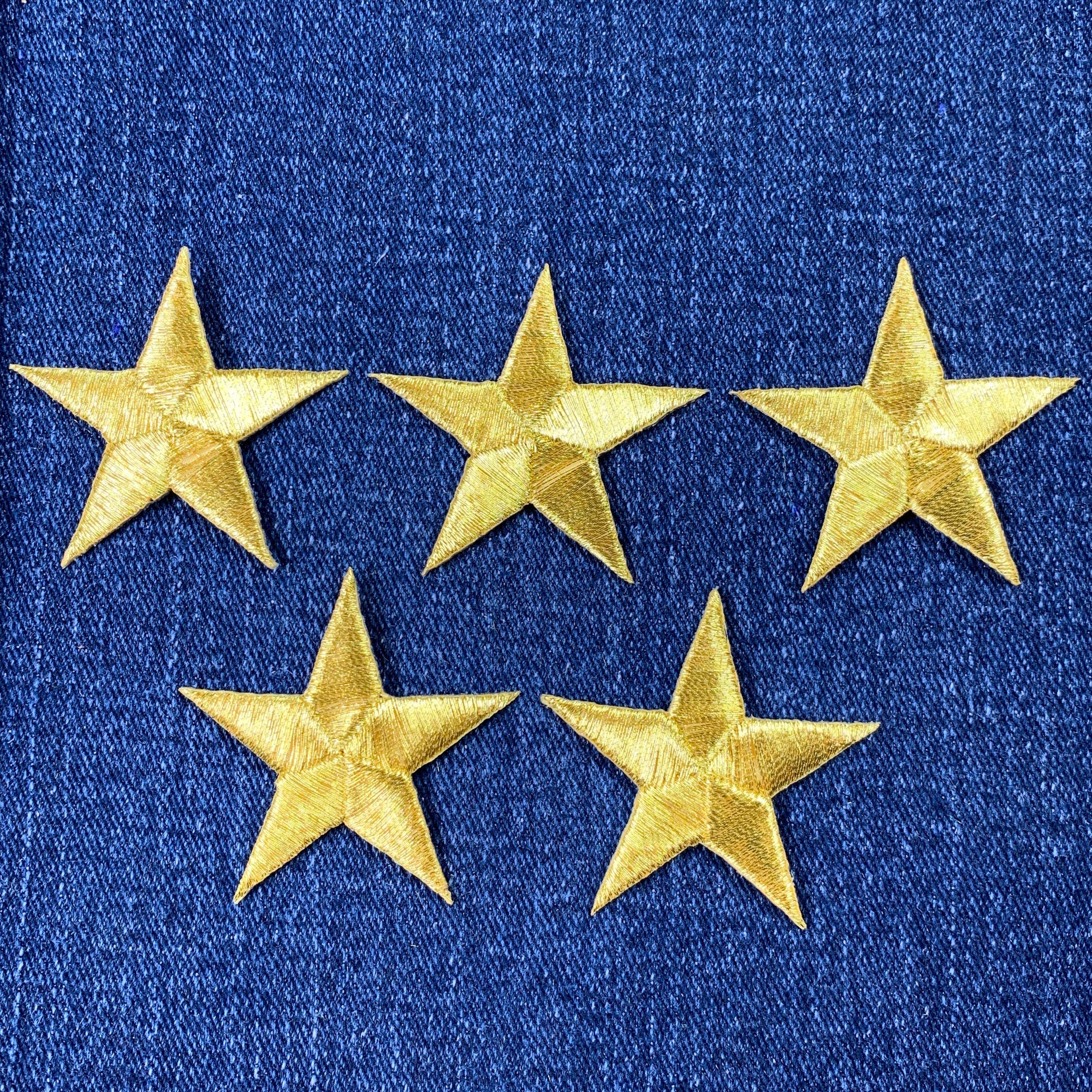 Parche Bordado De Estrella Dorada, 1,6 Cm (5/8") - Paquete De 10 - Termoadhesivo - México