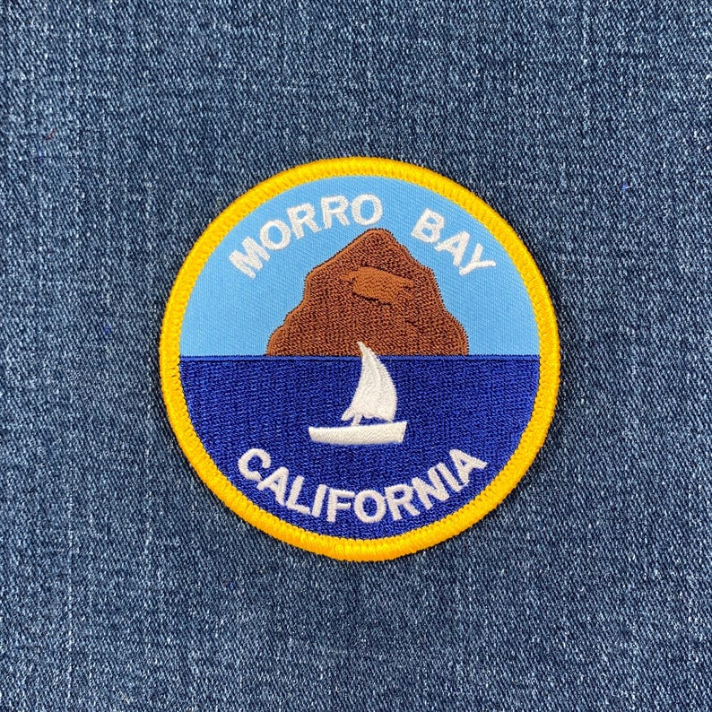 Morro Bay Patch - Embroidered San Luis Obispo California Badge 3" (Iron On) image 1