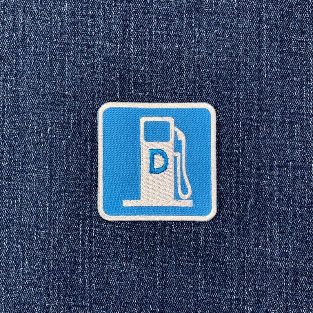Diesel Fuel Pump Patch - Embroidered Highway Sign Badge 2