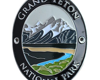 Grand Teton National Park Walking Stick Medallion - Wyoming Hiking Collectors Badge