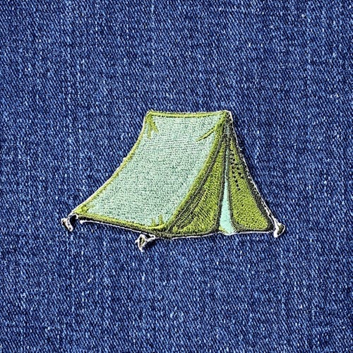 Applique pour tente - Badge brodé de randonnée de camping 2-3/4" (repassage)