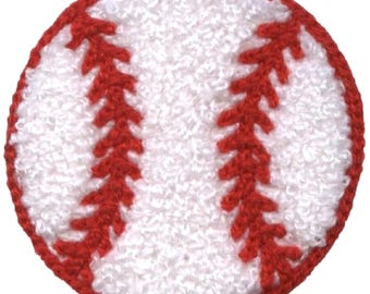 Chenille Baseball Patch - Embroidered Letterman Jacket Sports Ball Badge 2-3/8" (Iron On)