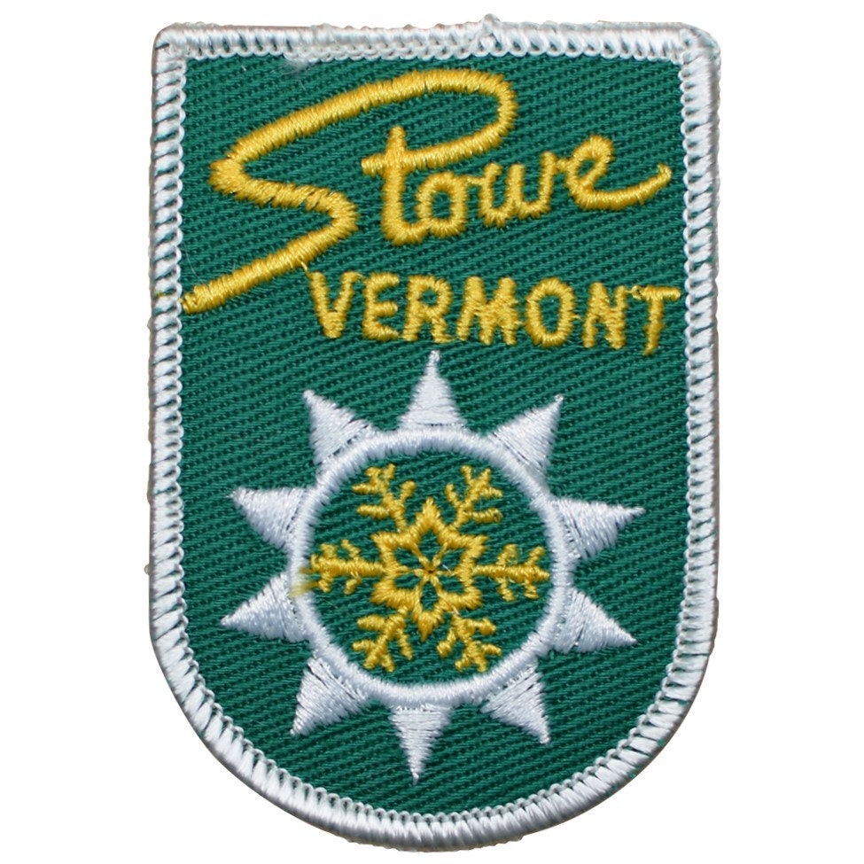 Stowe Vermont Ski Resort  STICKER DECAL Made From Image Of Vintage Ski Patch 