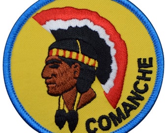 Comanche Patch - Indian, Native American, Headdress 3" (Iron on)