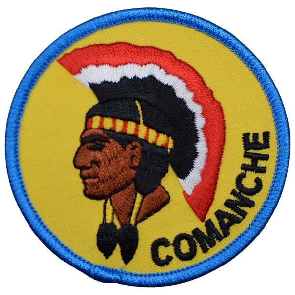 Comanche Patch - Indian, Native American, Headdress 3" (Iron on)