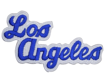 Los Angeles Patch - California, White, Blue, CA Badge 4" (Iron on)