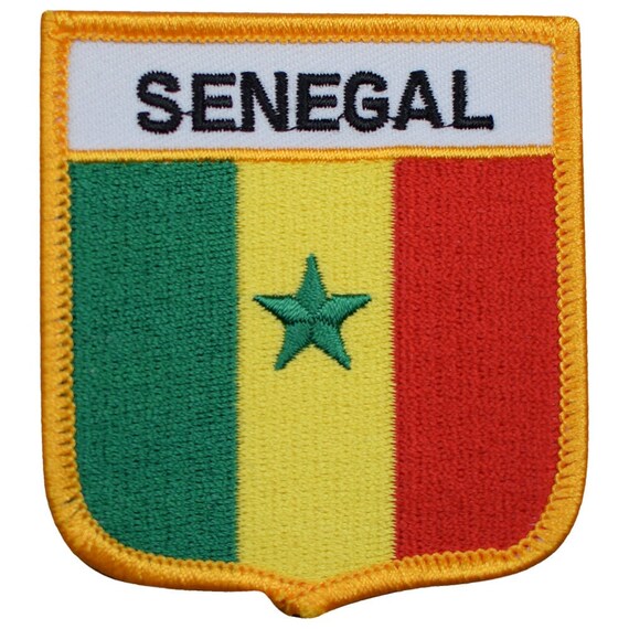 Écusson Brodé Du Drapeau Du SÉNÉGAL, à Repasser, Afrique De L'Ouest, Bordure Blanche, Neuf