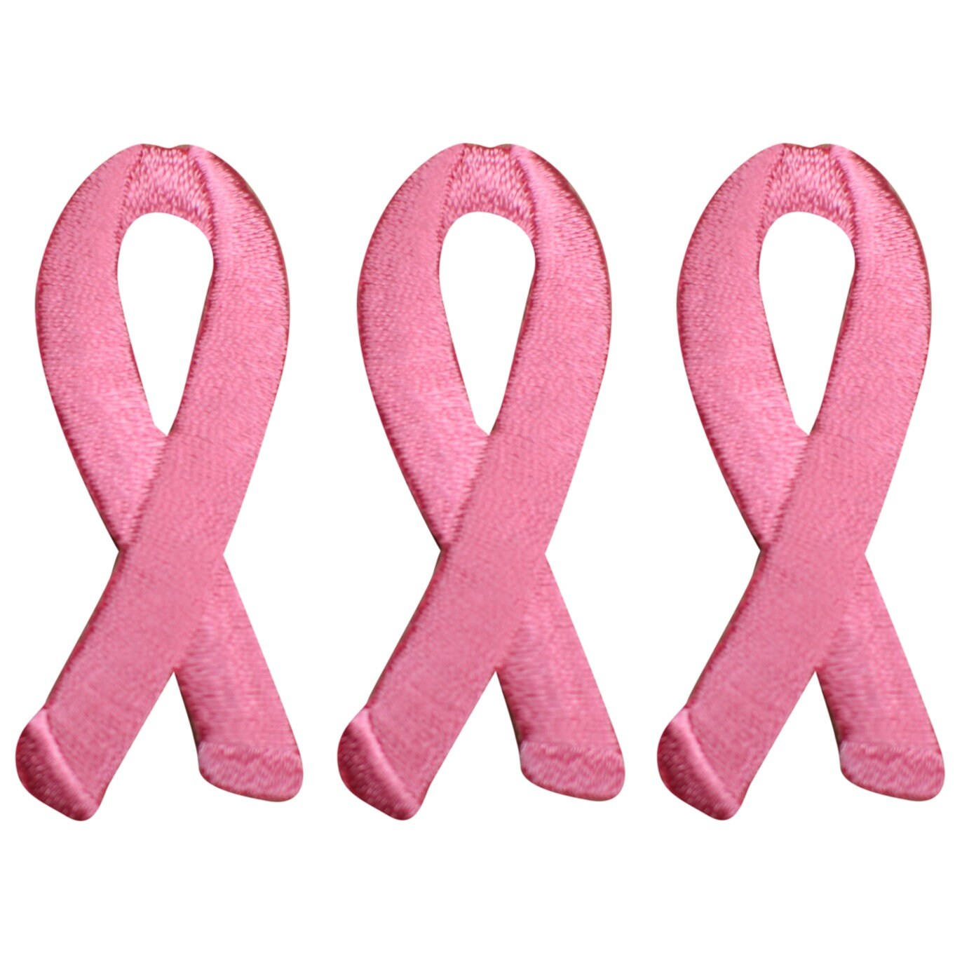 30 Stück Rosa Brustkrebs-Bewusstseins-Aufnäher – Stoffpatches Mit Strass, 2,8x4,2 Cm, Zum Aufnähen Auf Kleidung