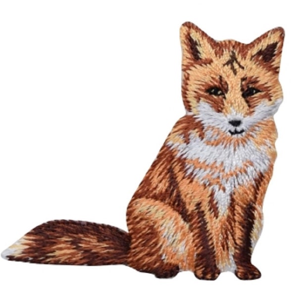 Fox Applique Patch - Dog, Animal Badge 2-1/8" (Iron on)
