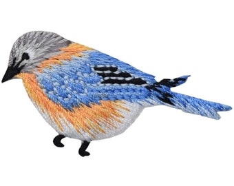 Bird Applique Patch - Blue Bird 1-7/8" (Iron on)