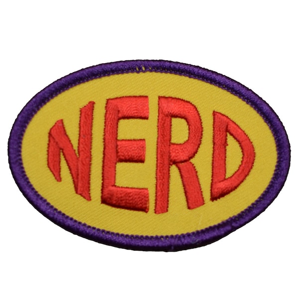 Nerd Patch - Smart, Geek, Brainiac, Techie, Programmer Badge 3" (Iron on)