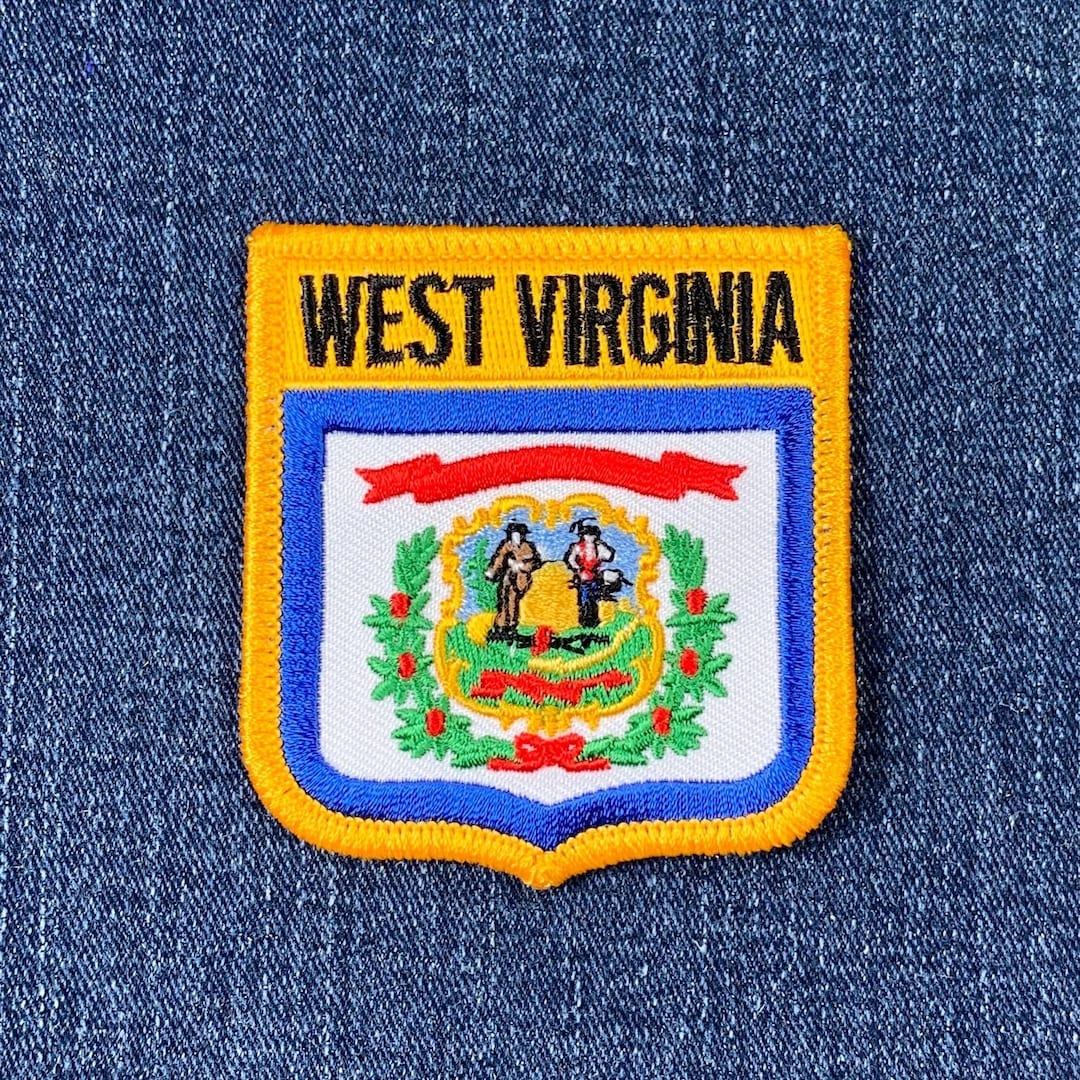 West Virginia Patch - Embroidered Flag Shield Badge 2.75