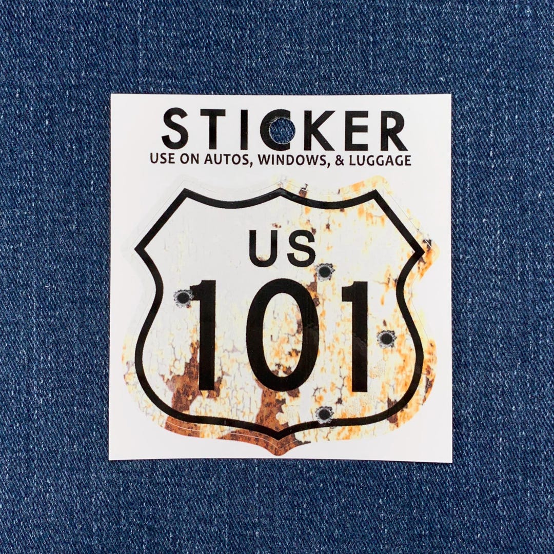 US 101 "rusty" Highway Sign Sticker: UV Protected Decal - Etsy