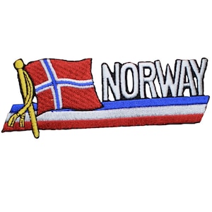 Norway Patch - Nordic, Scandinavia, Barents Sea, Galdhøpiggen 4-7/8&quot; (Iron on)