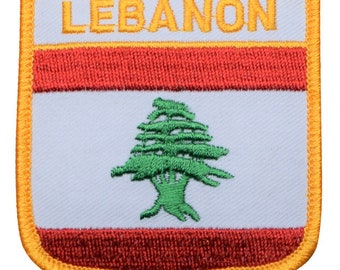 LEBANON Shield Country Flag Embroidered PATCH Badge P1 LEBANON Shield Country Flag Embroidered PATCH Badge P1