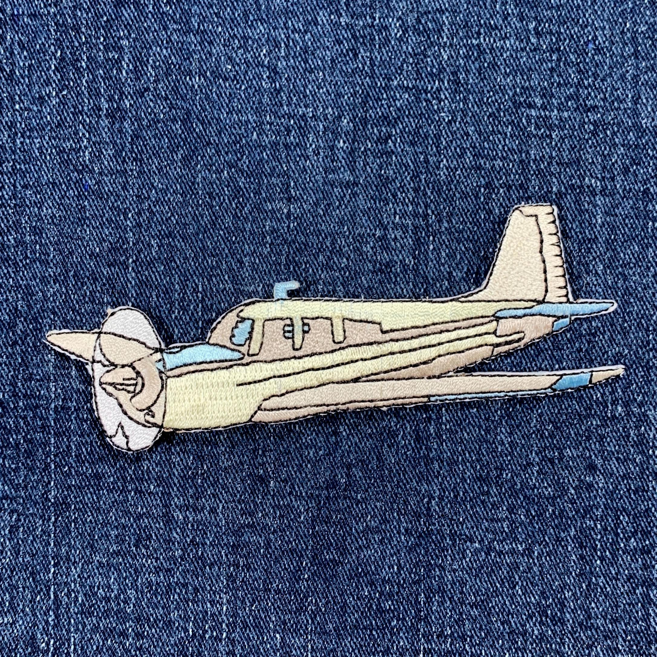 Airplane Applique Patch - Embroidered Aircraft Pilot Plane Badge 4.25 ...