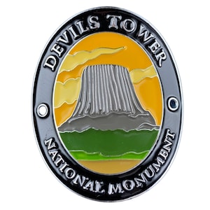 Devils Tower Wanderstock-Medaille – Sammlerabzeichen für Wanderer des Wyoming National Monument