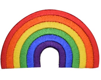 Rainbow Applique Patch 2-5/8" (Iron on)