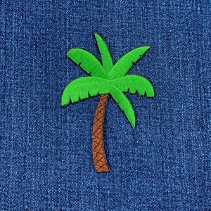 Palm Tree Applique Patch - Tropical Nature Badge 3.5&quot; (Iron on)