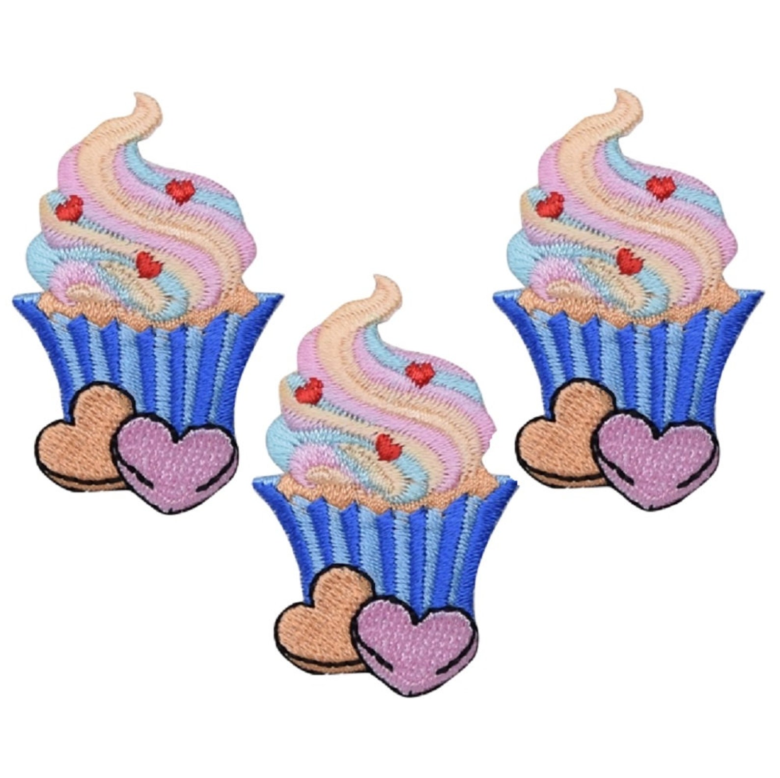Cupcake Applique Patch Frosting Sprinkles Heart Candies Etsy