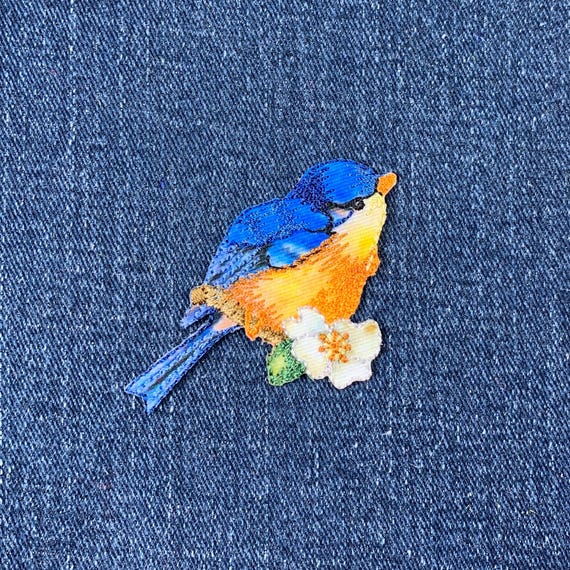 10 Toppe Ferro Su Uccellino Pz Applique Colibrì Abbigliamento - Foto 6