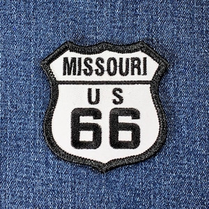 Missouri Route 66 Patch - Embroidered Highway Sign Badge 2.5" (Iron On)