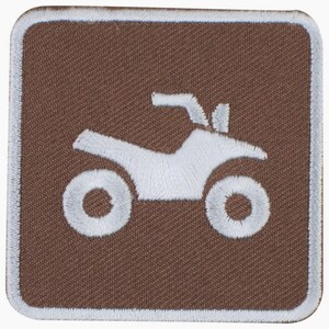 ATV Patch - Embroidered Off Road OHV Park Sign Badge 2" (Iron On)