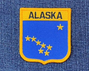 Alaska Patch - Juneau, Anchorage, AK Badge 2.75" (Iron on)