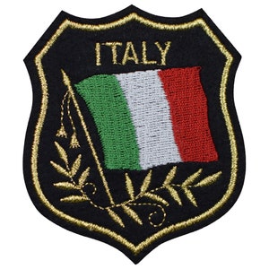 Italy Applique Patch - Italia, Mediterranean, Europe, Rome 3.25&quot; (Iron on)