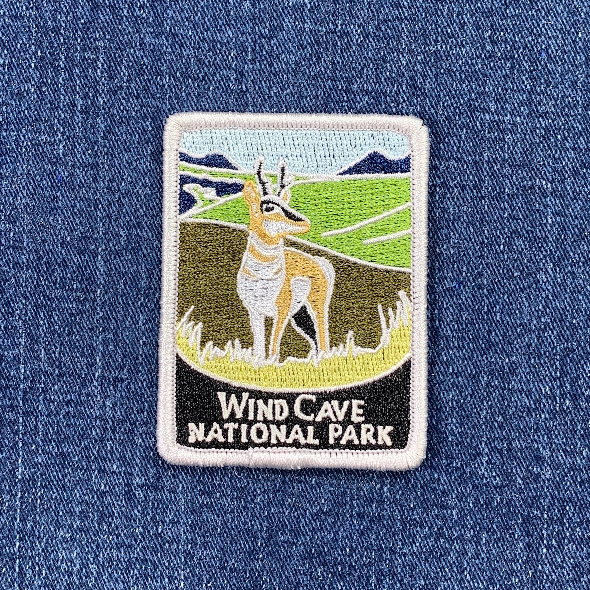 Wind Cave National Park Patch: Embroidered South Dakota Badge (3